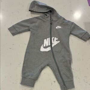 Nike Charcoal Gray Kids Footie One Piece